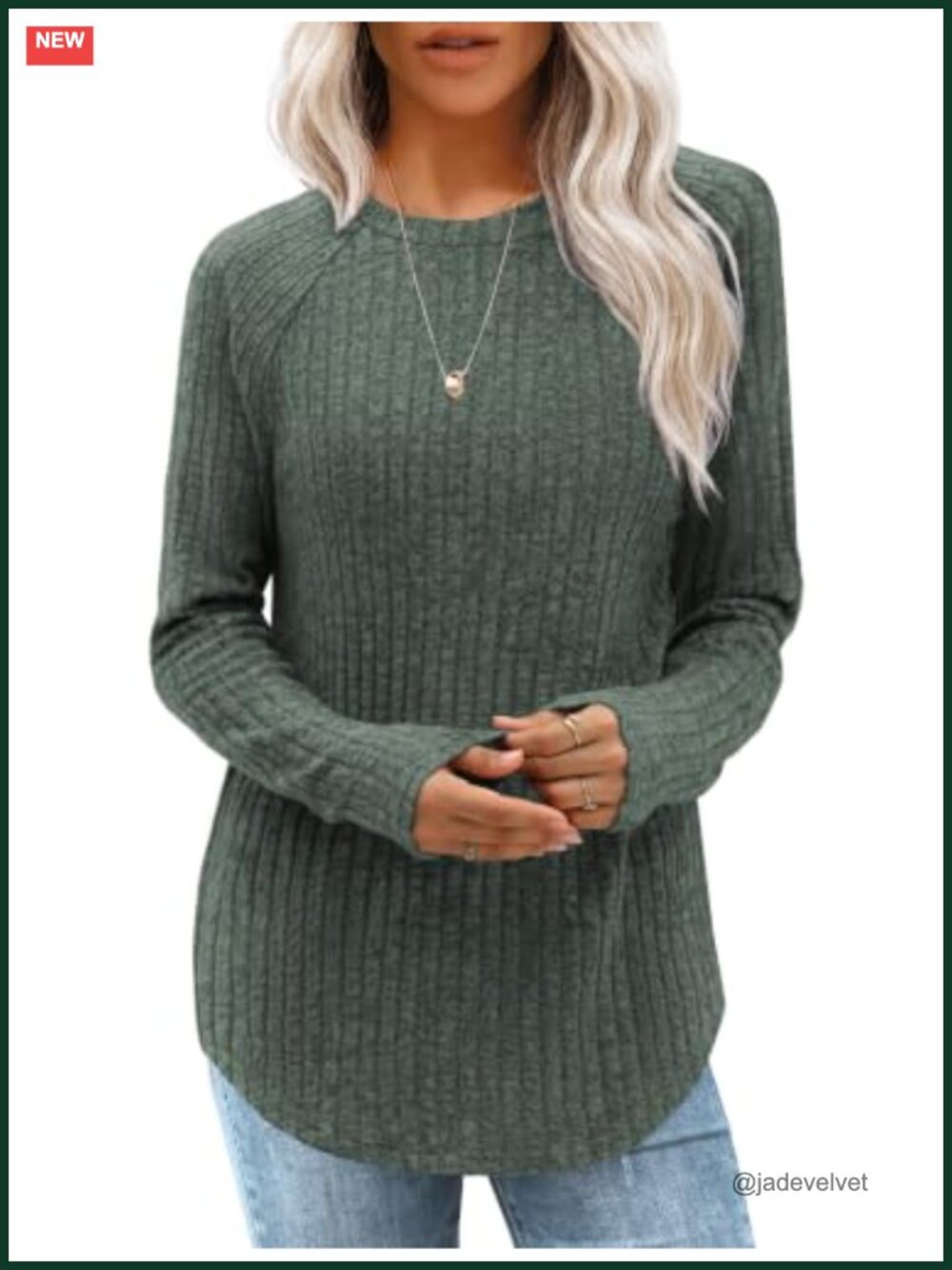 Womens Long Sleeve Tunic Top Crewneck High Low Hem Relaxed Fit Fall Sweater
